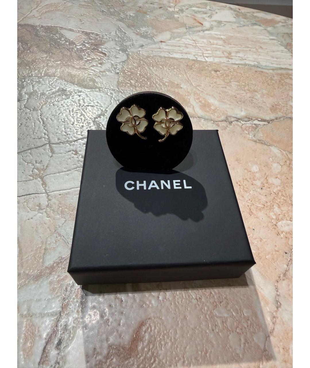 CHANEL Золотые серьги, фото 2