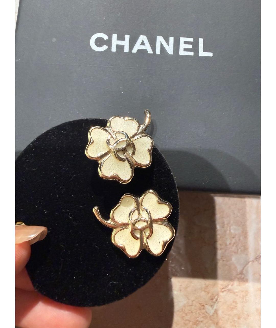 CHANEL Золотые серьги, фото 3
