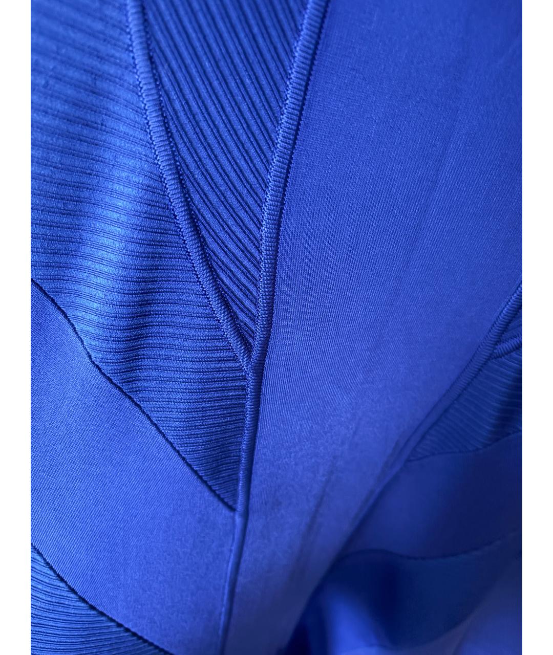RALPH LAUREN PURPLE LABEL Синее полиэстеровое вечернее платье, фото 4