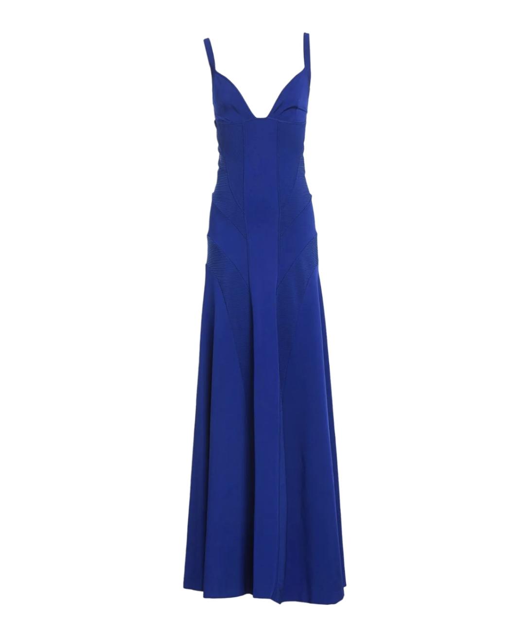 RALPH LAUREN PURPLE LABEL Синее полиэстеровое вечернее платье, фото 1