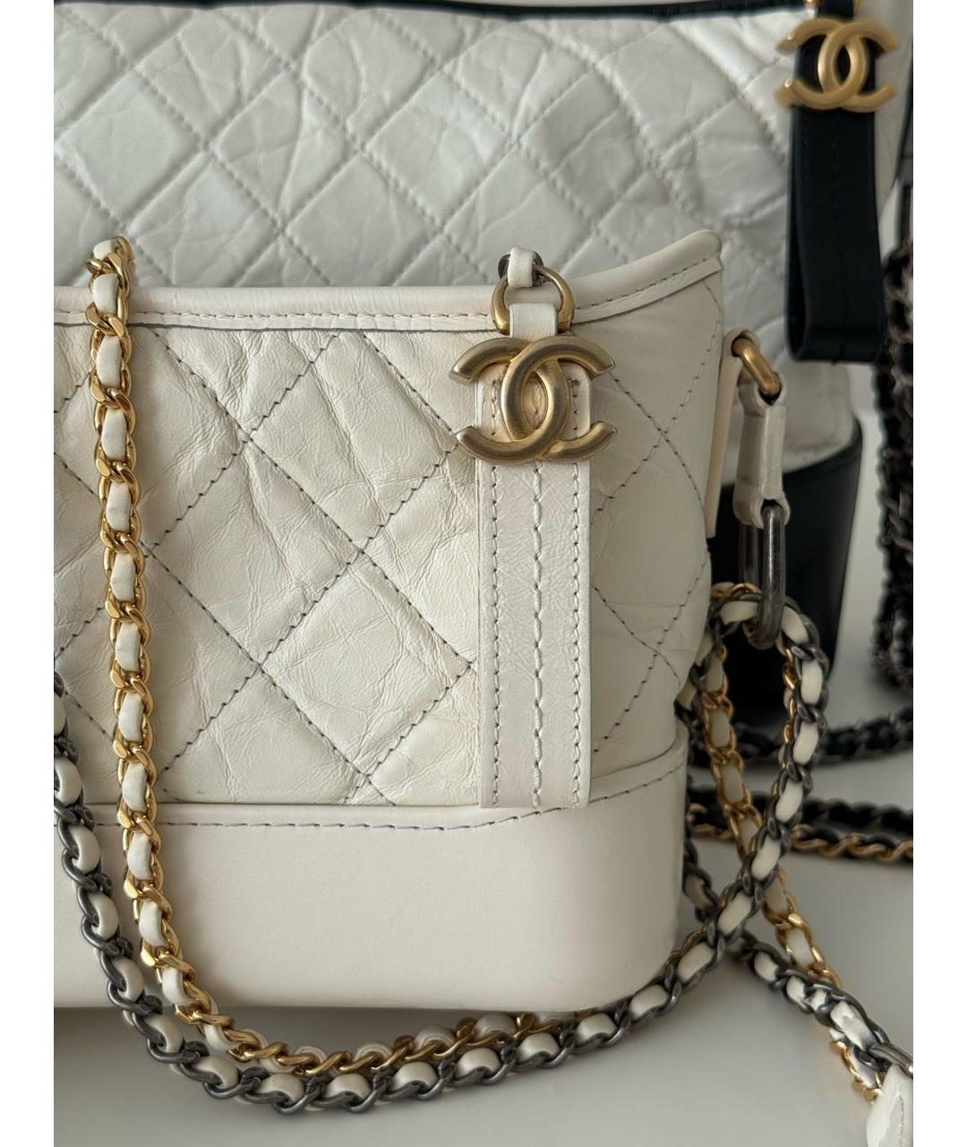 CHANEL Бежевая кожаная сумка через плечо, фото 3