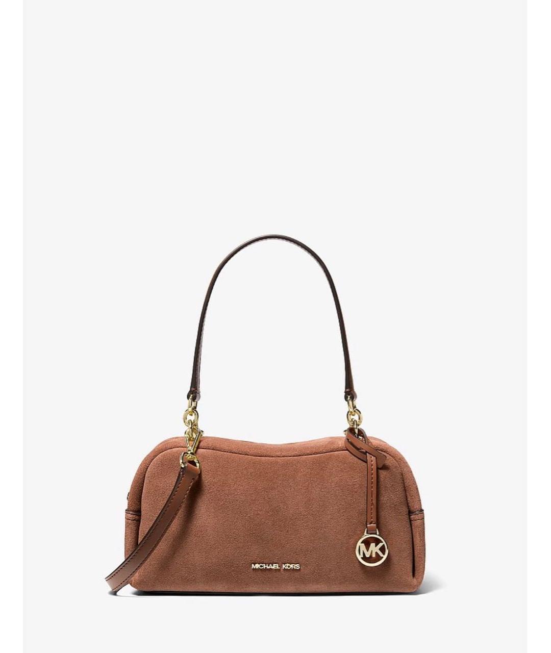 MICHAEL KORS Коричневая замшевая сумка с короткими ручками, фото 9