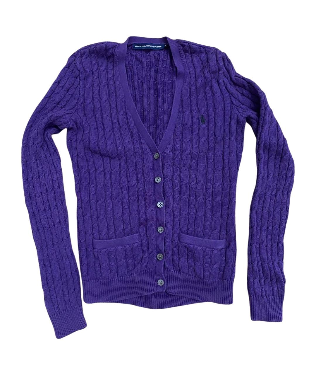 POLO RALPH LAUREN Фиолетовый хлопковый кардиган, фото 1