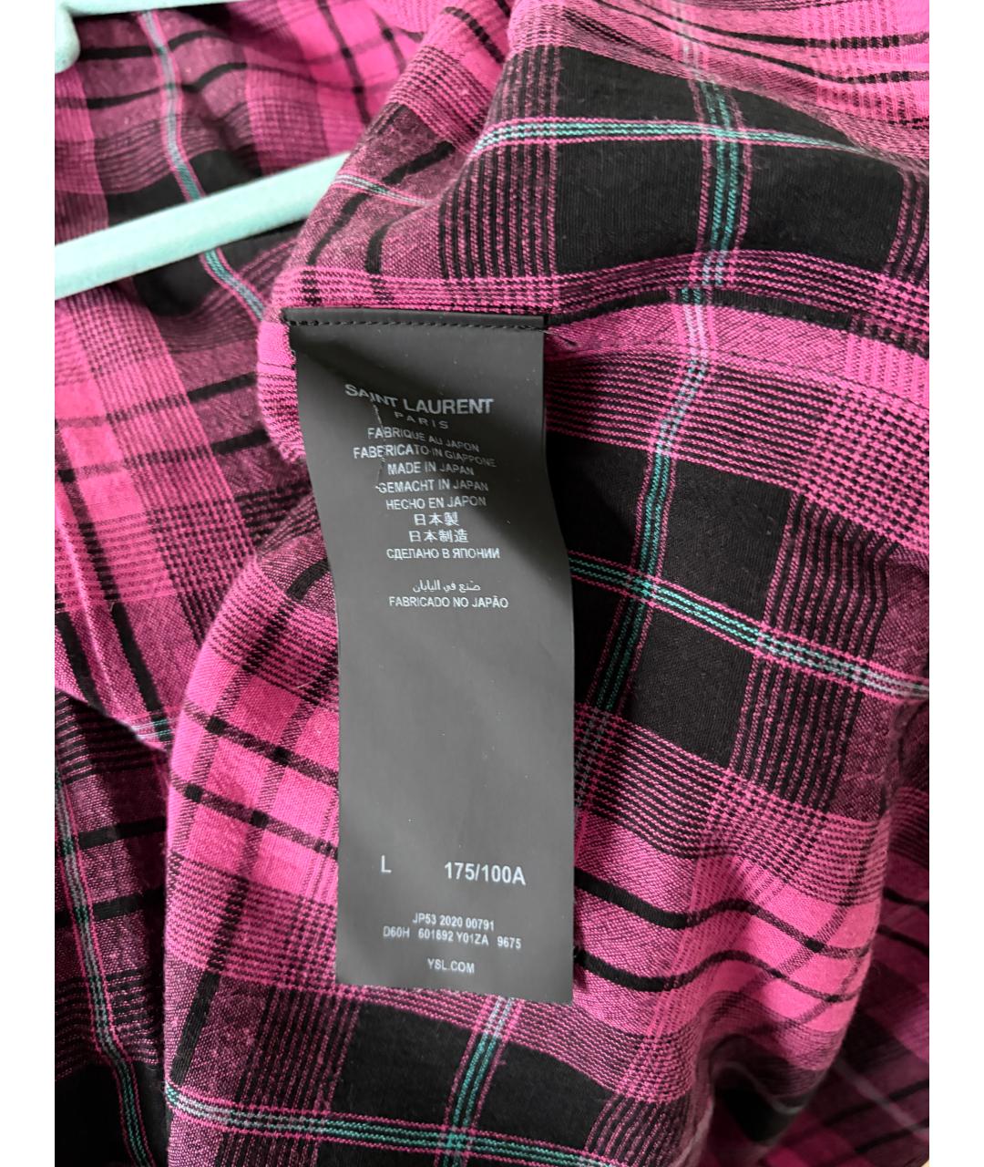SAINT LAURENT Фуксия вискозная рубашка, фото 4