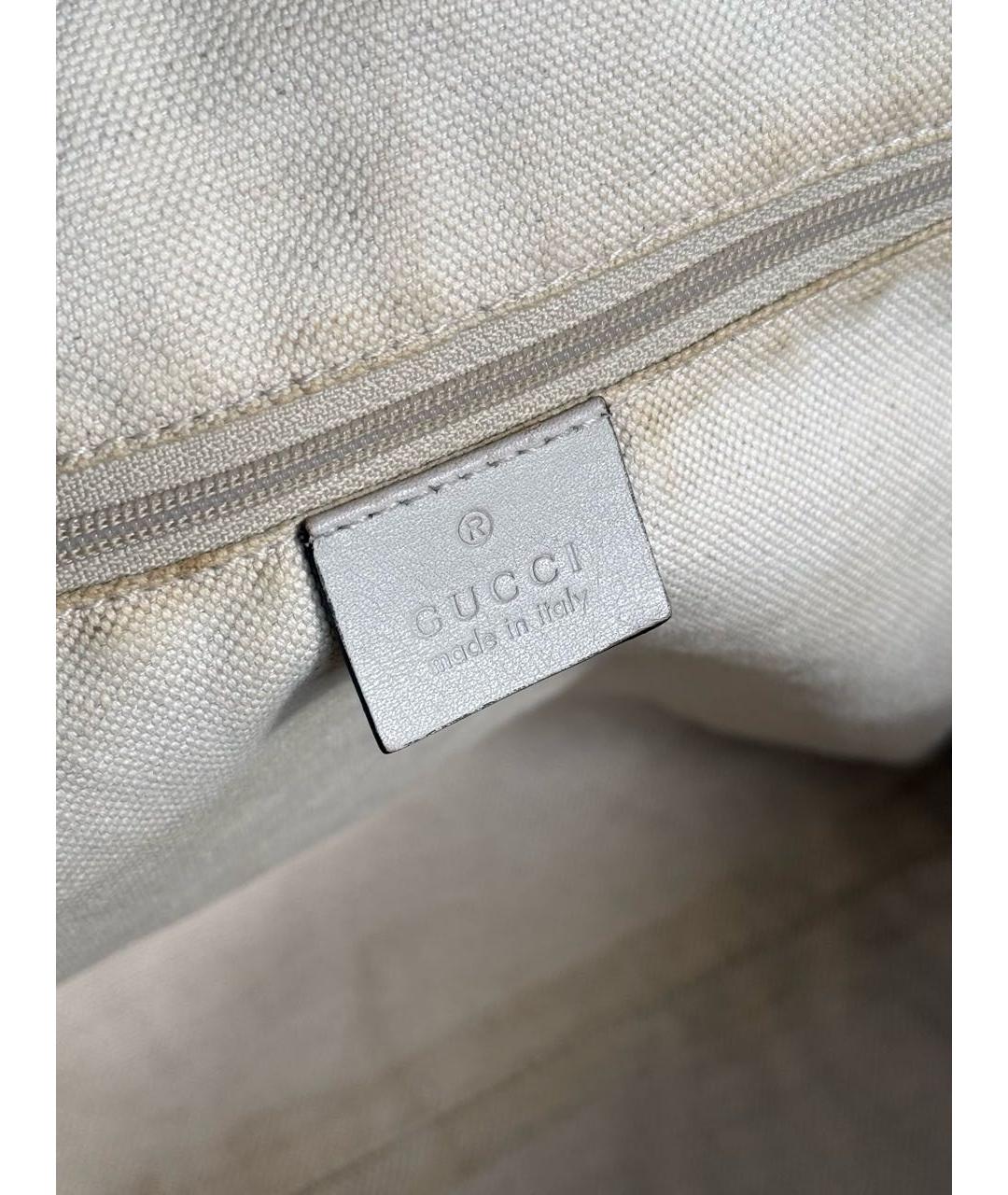 GUCCI Бежевая кожаная сумка с короткими ручками, фото 5