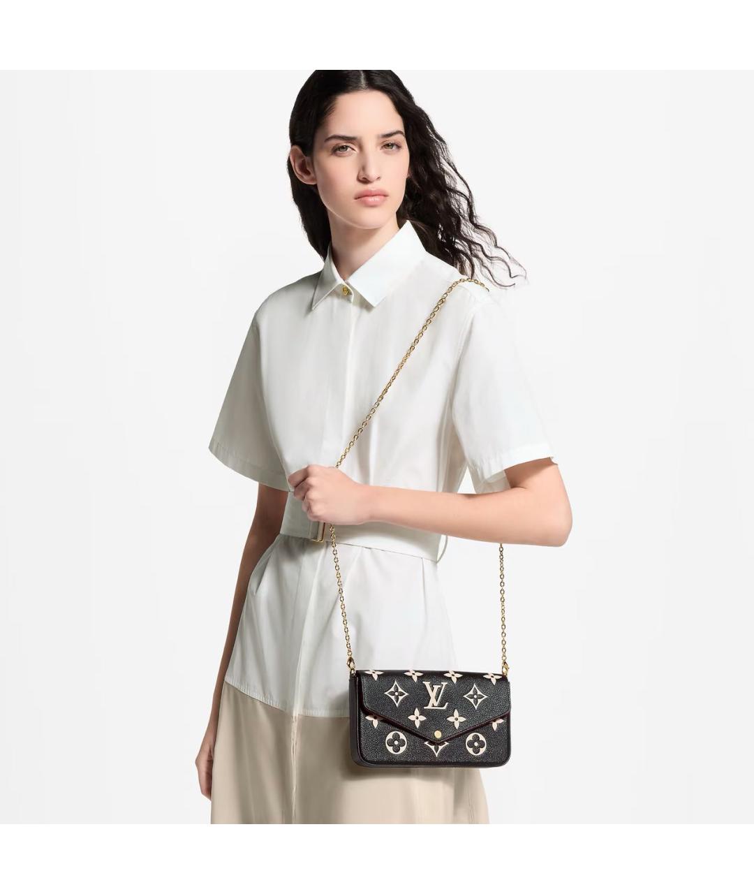 LOUIS VUITTON Черная сумка через плечо, фото 5