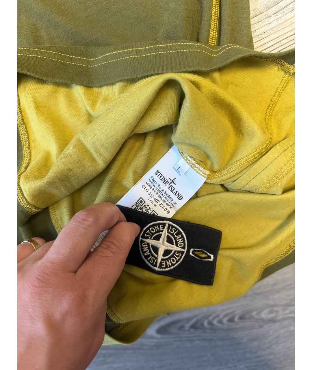STONE ISLAND Зеленая футболка, фото 3