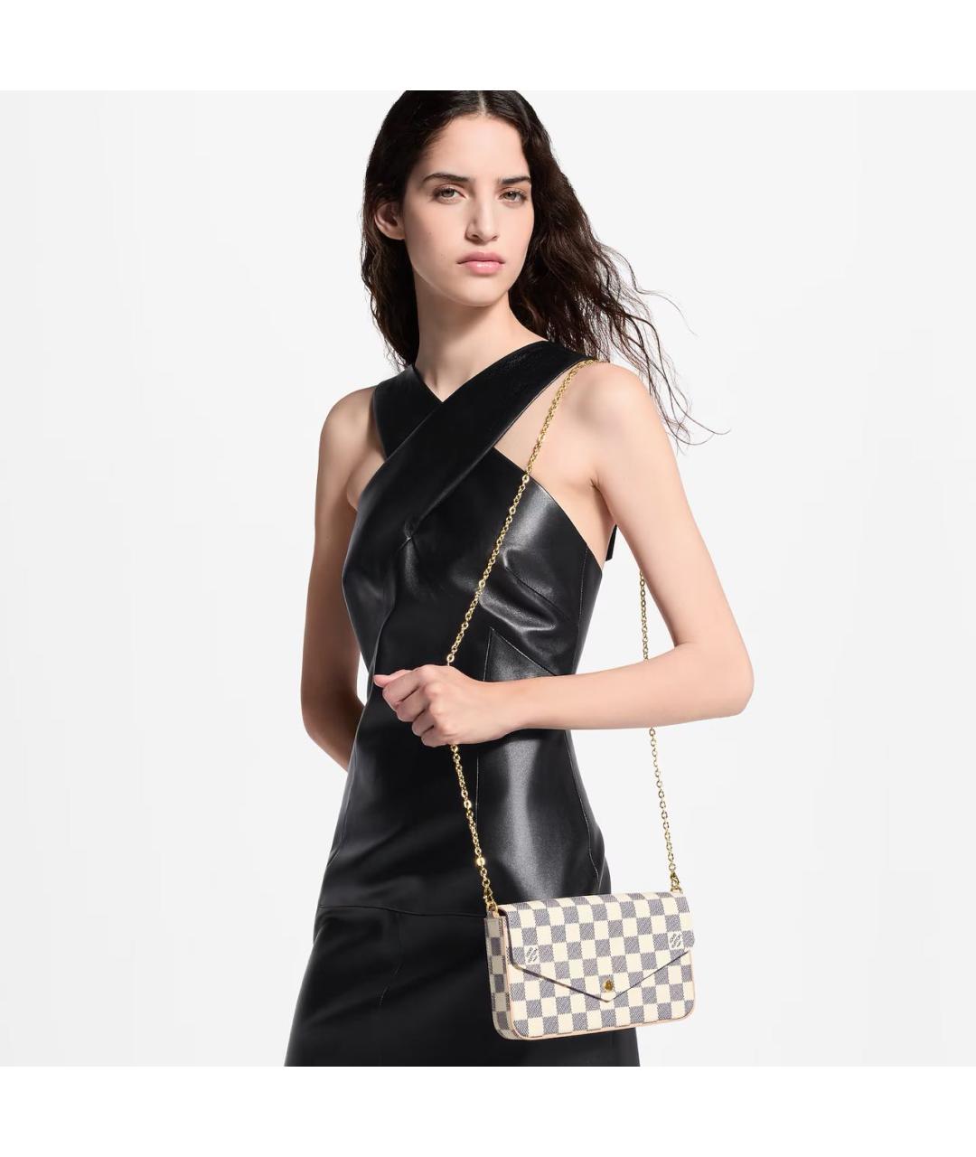 LOUIS VUITTON Белая сумка через плечо, фото 5