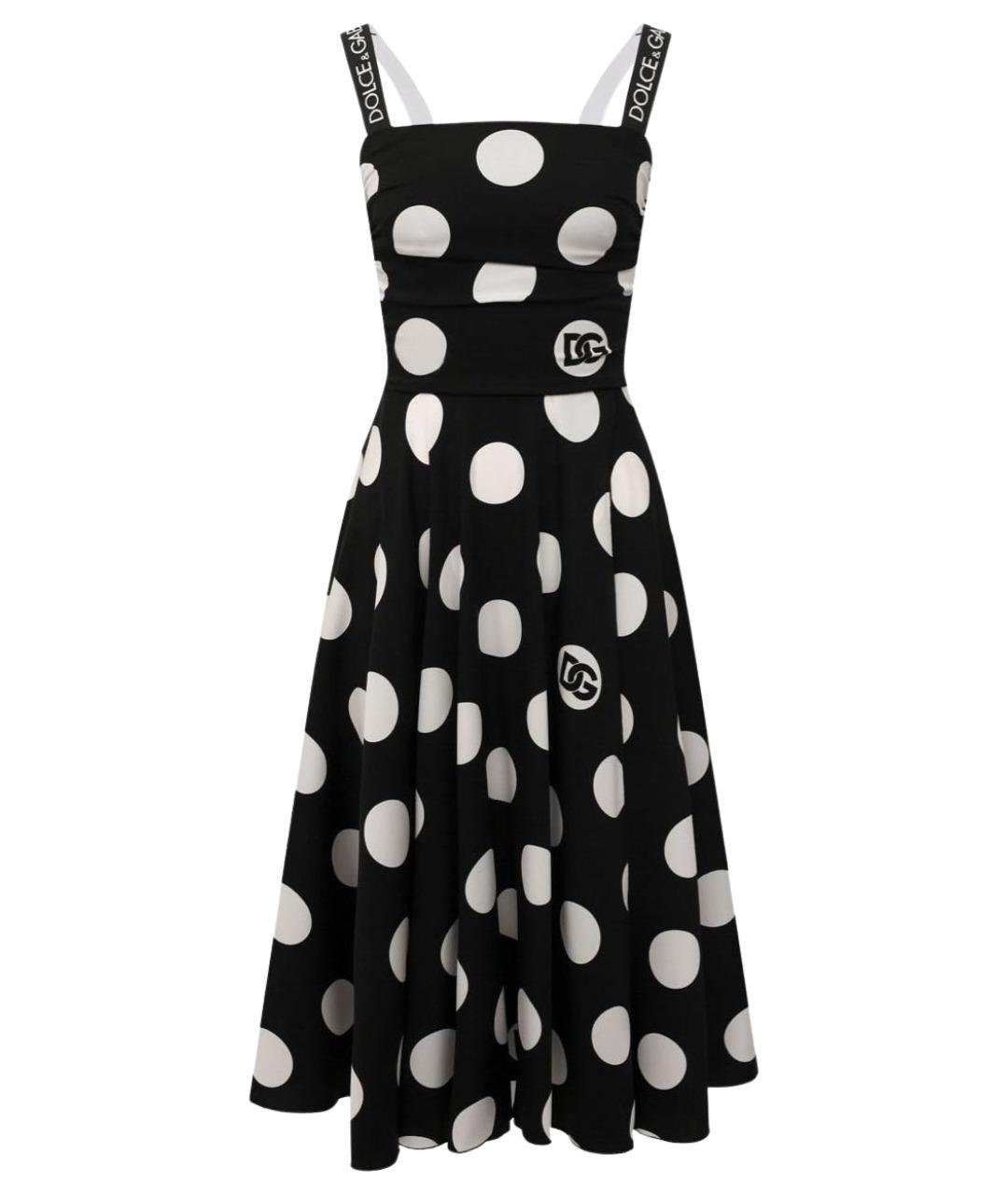 DOLCE&GABBANA Черное шелковое коктейльное платье, фото 1
