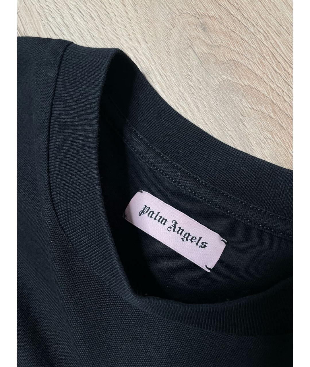 PALM ANGELS Черная хлопковая футболка, фото 5