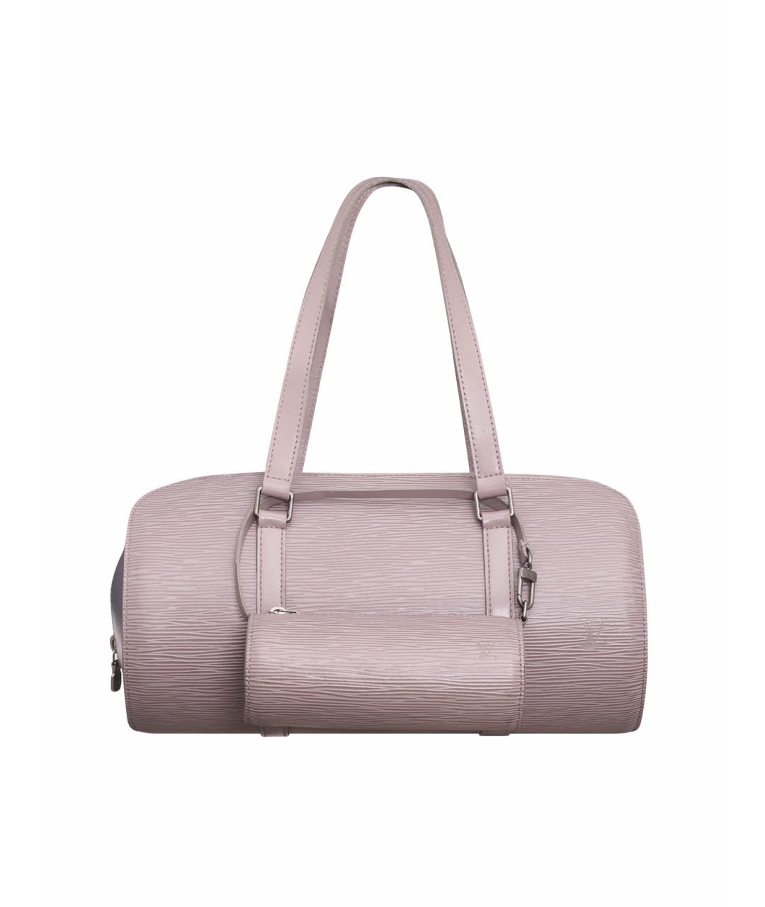 LOUIS VUITTON Серая кожаная сумка с короткими ручками, фото 1