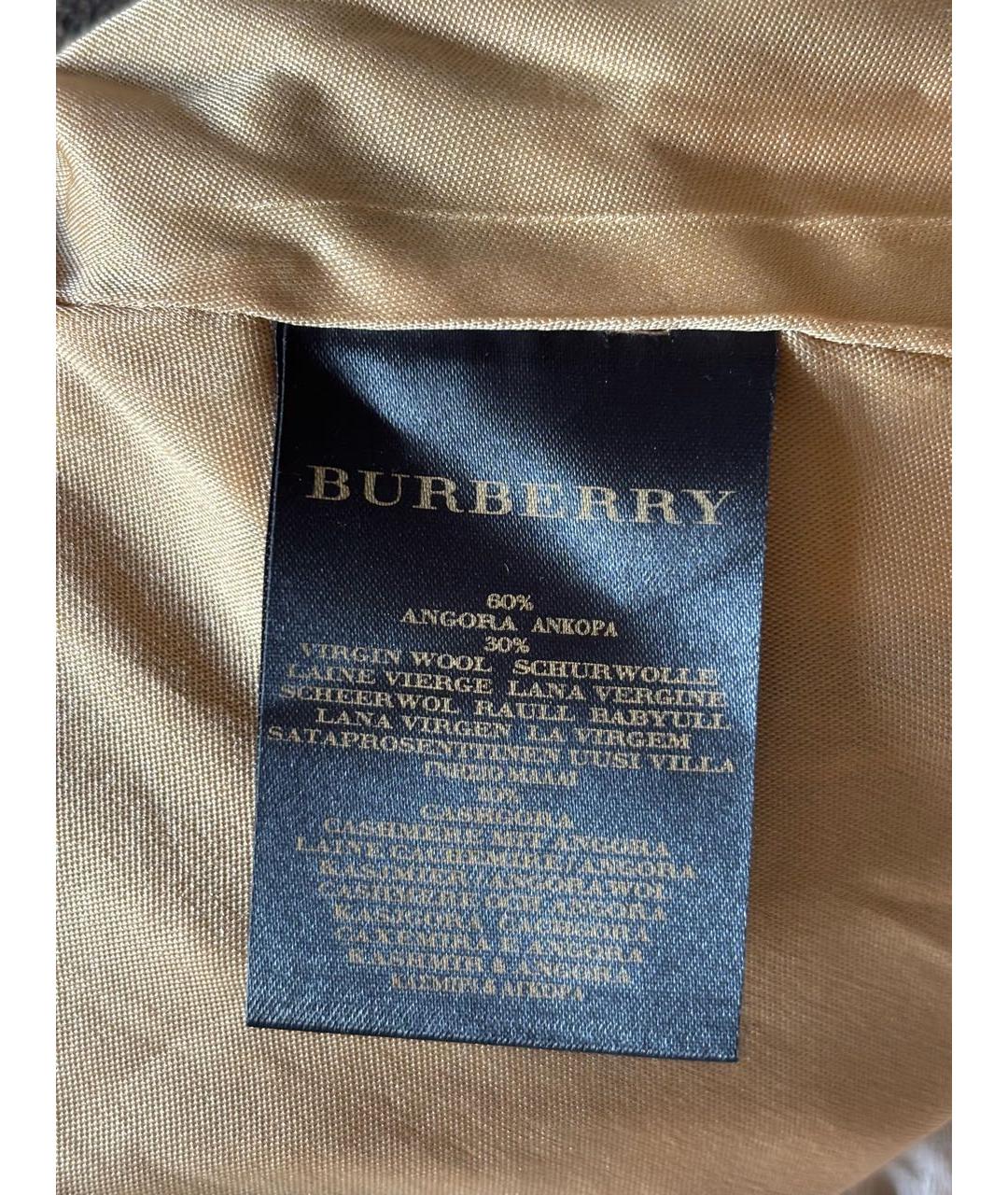 BURBERRY Коричневая шерстяная юбка миди, фото 5