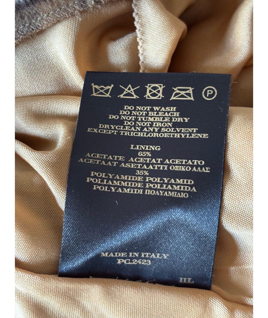 BURBERRY Коричневая шерстяная юбка миди, фото 6