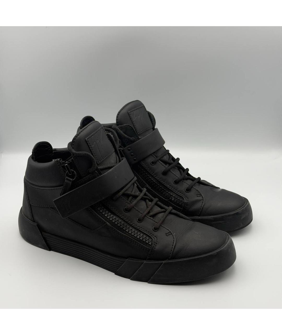 GIUSEPPE ZANOTTI DESIGN Черные высокие кроссовки / кеды, фото 2