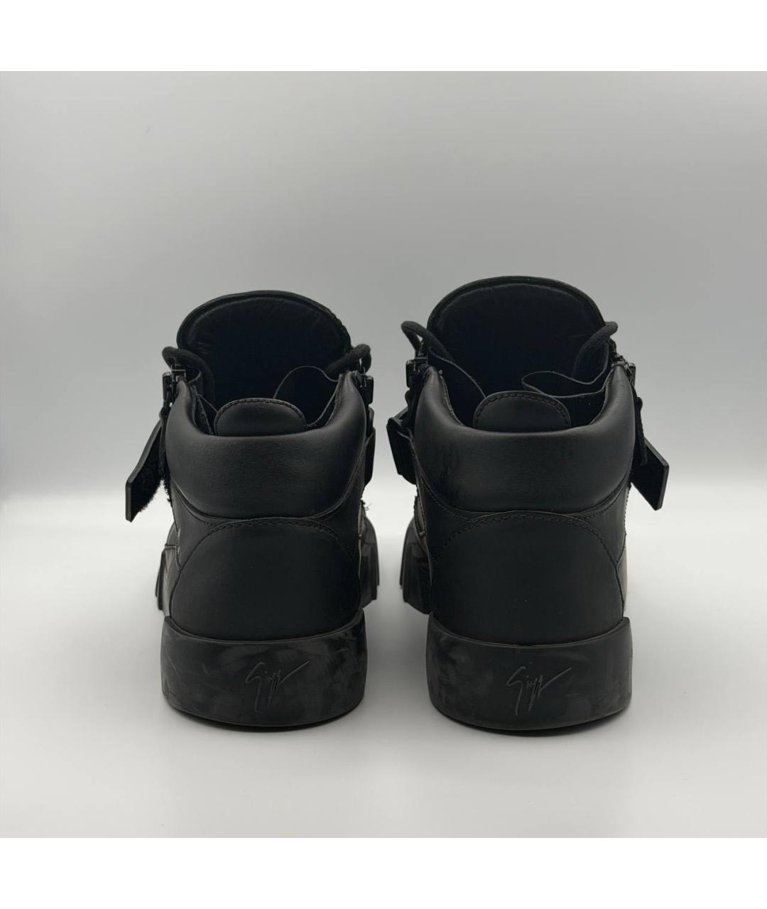 GIUSEPPE ZANOTTI DESIGN Черные высокие кроссовки / кеды, фото 5