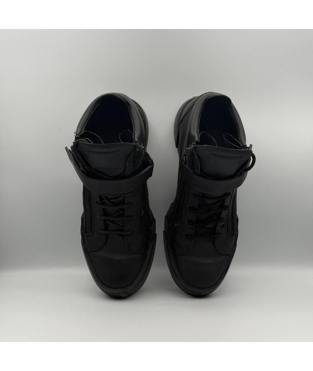 GIUSEPPE ZANOTTI DESIGN Черные высокие кроссовки / кеды, фото 3