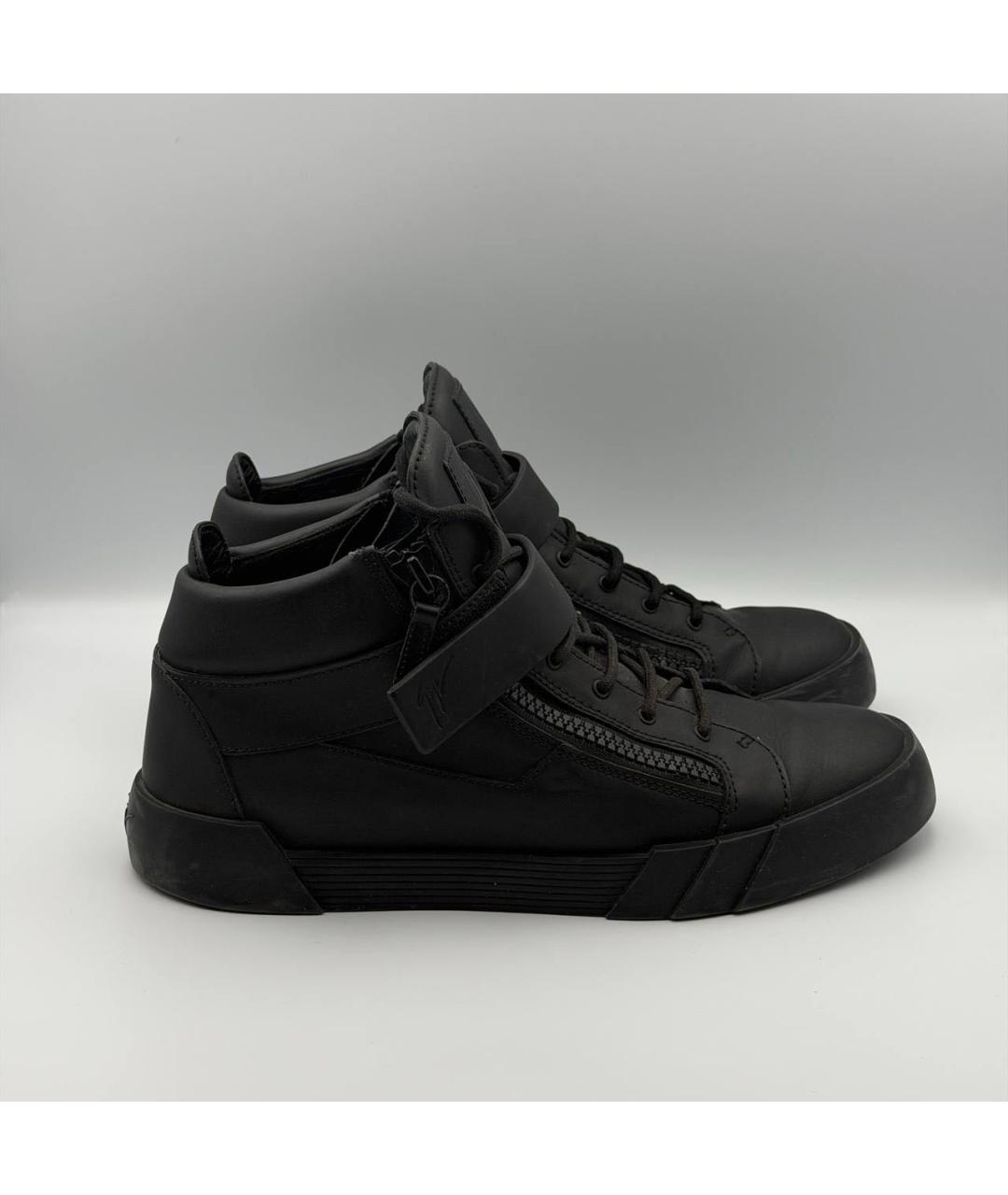 GIUSEPPE ZANOTTI DESIGN Черные высокие кроссовки / кеды, фото 6