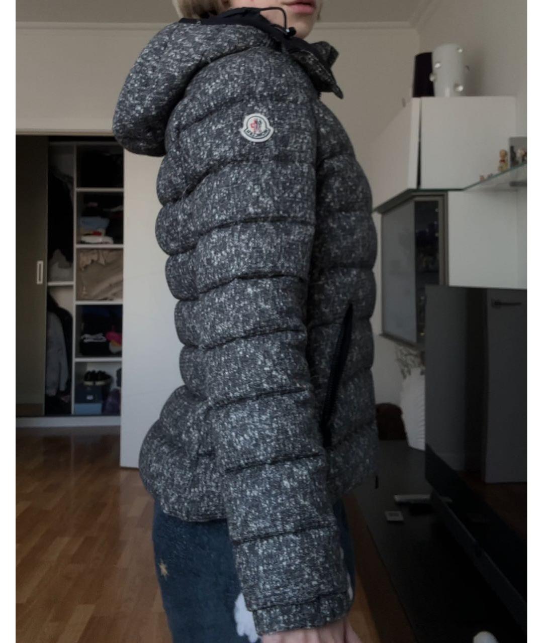 MONCLER Антрацитовый пуховик, фото 5