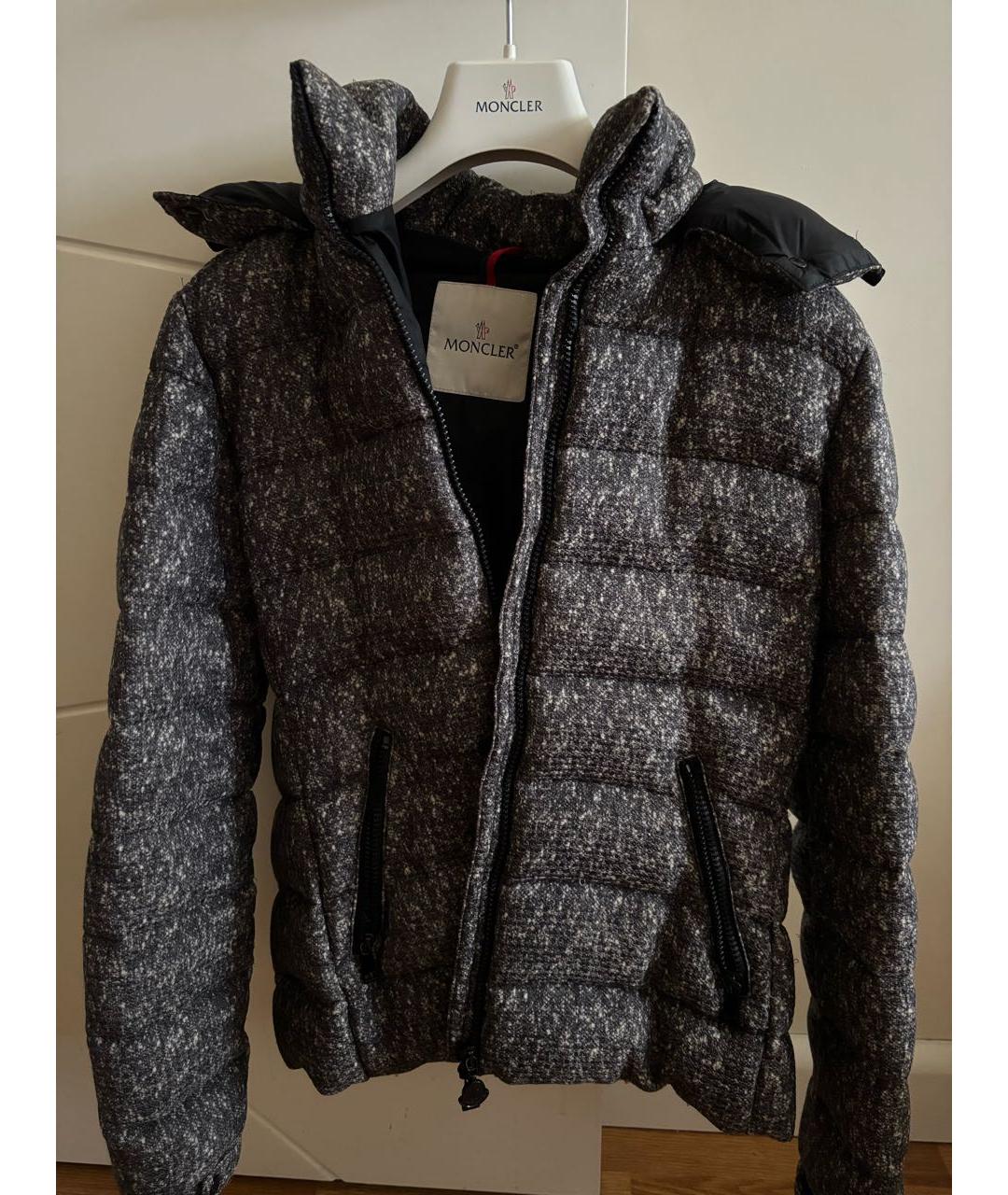 MONCLER Антрацитовый пуховик, фото 7