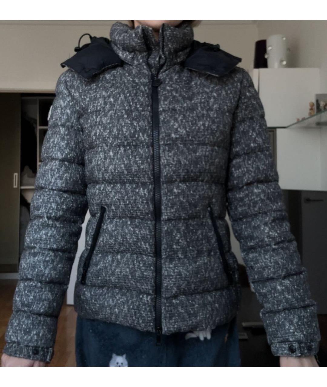 MONCLER Антрацитовый пуховик, фото 4