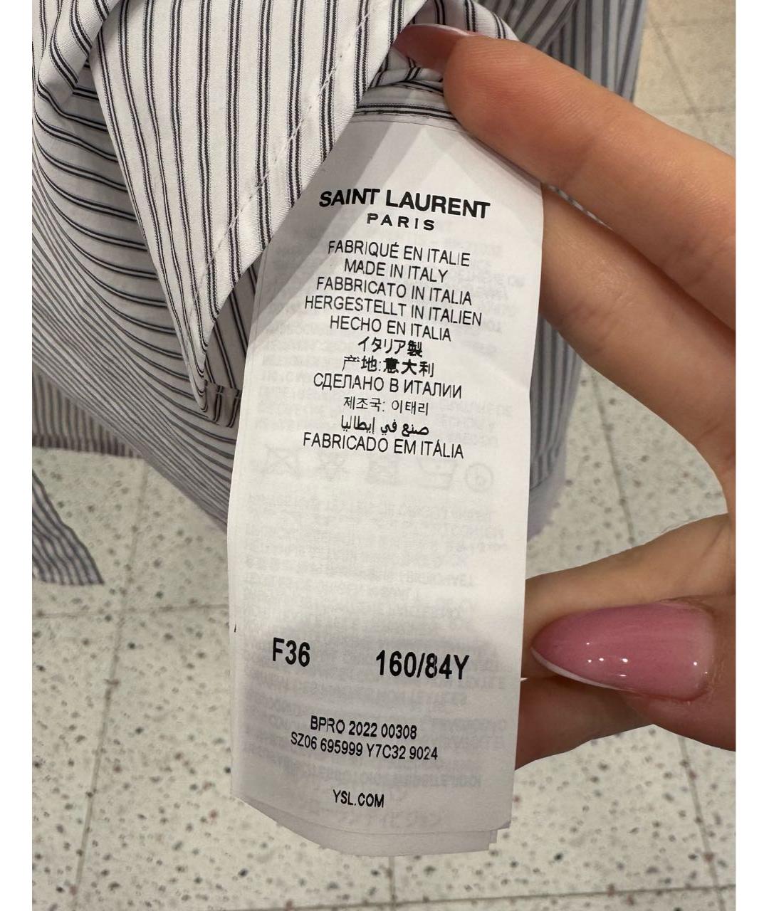SAINT LAURENT Белая рубашка, фото 5