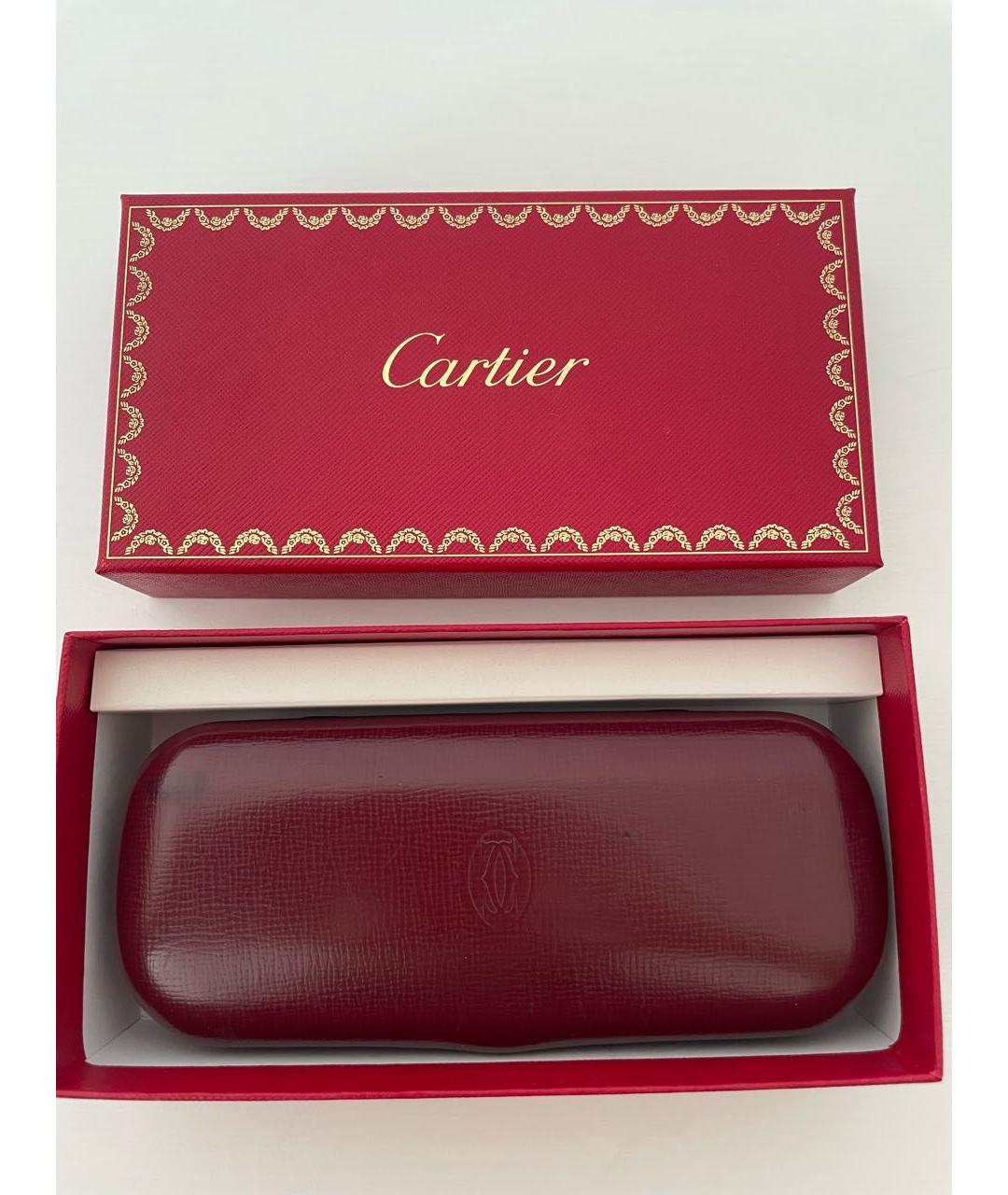 CARTIER Коричневые пластиковые солнцезащитные очки, фото 7