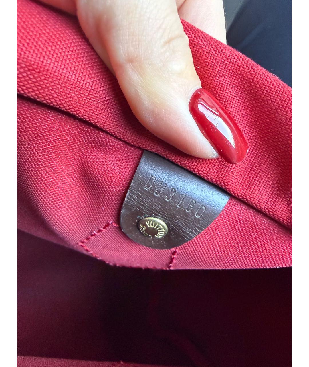 LOUIS VUITTON Коричневая сумка с короткими ручками из канвы, фото 8