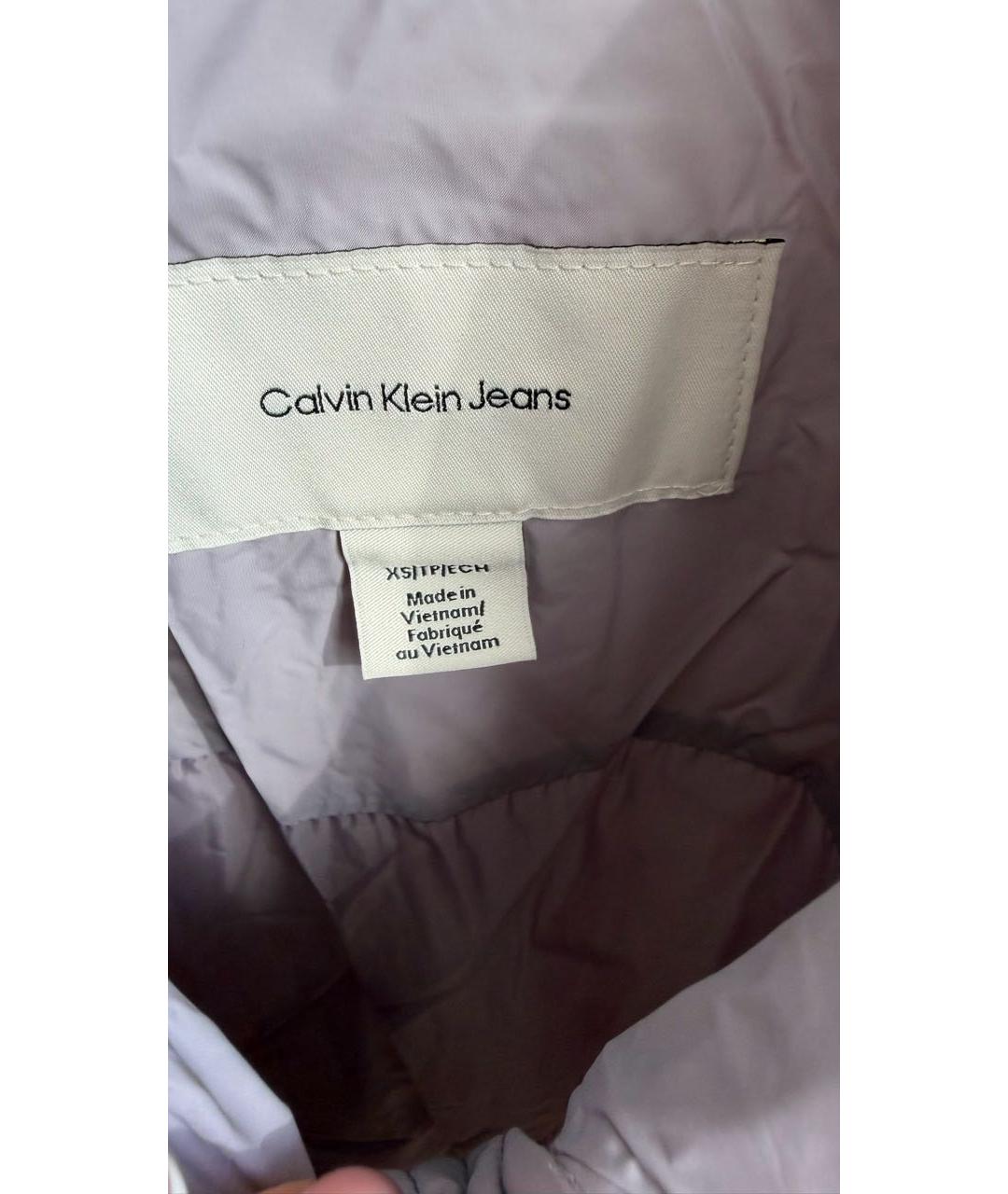 CALVIN KLEIN Синяя полиуретановая куртка, фото 8