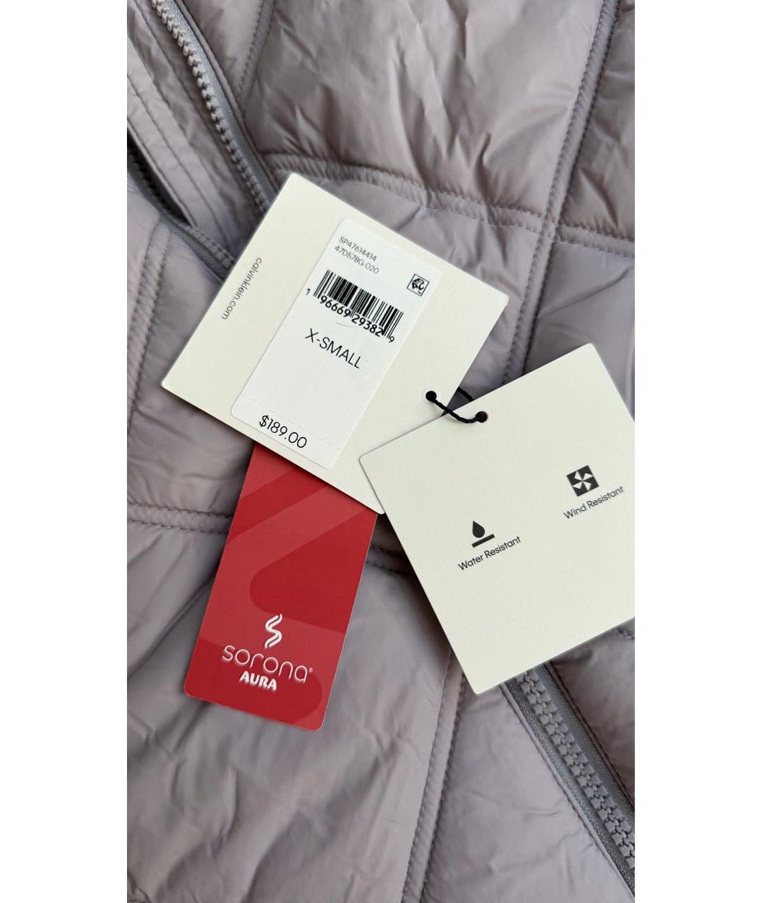 CALVIN KLEIN Синяя полиуретановая куртка, фото 4