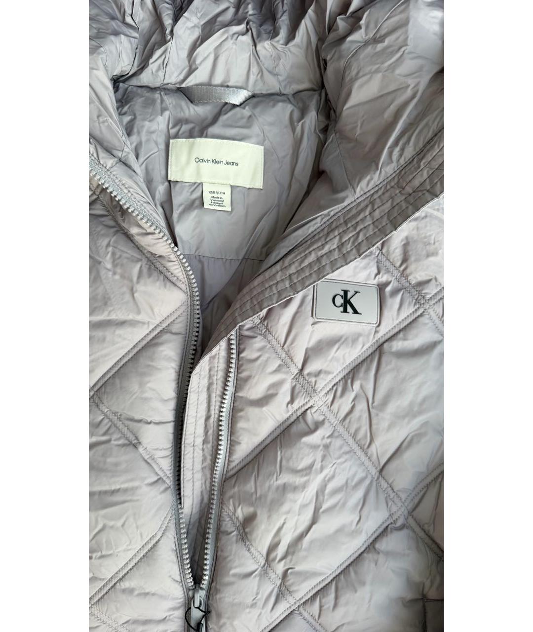 CALVIN KLEIN Синяя полиуретановая куртка, фото 3