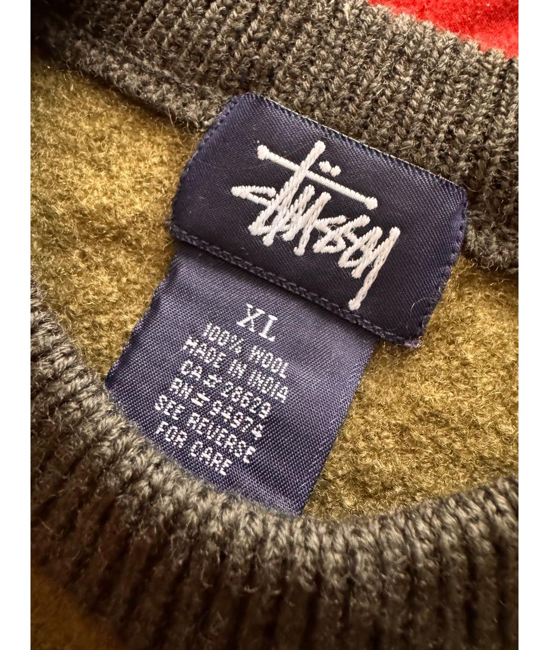 STUSSY Зеленый шерстяной джемпер / свитер, фото 3
