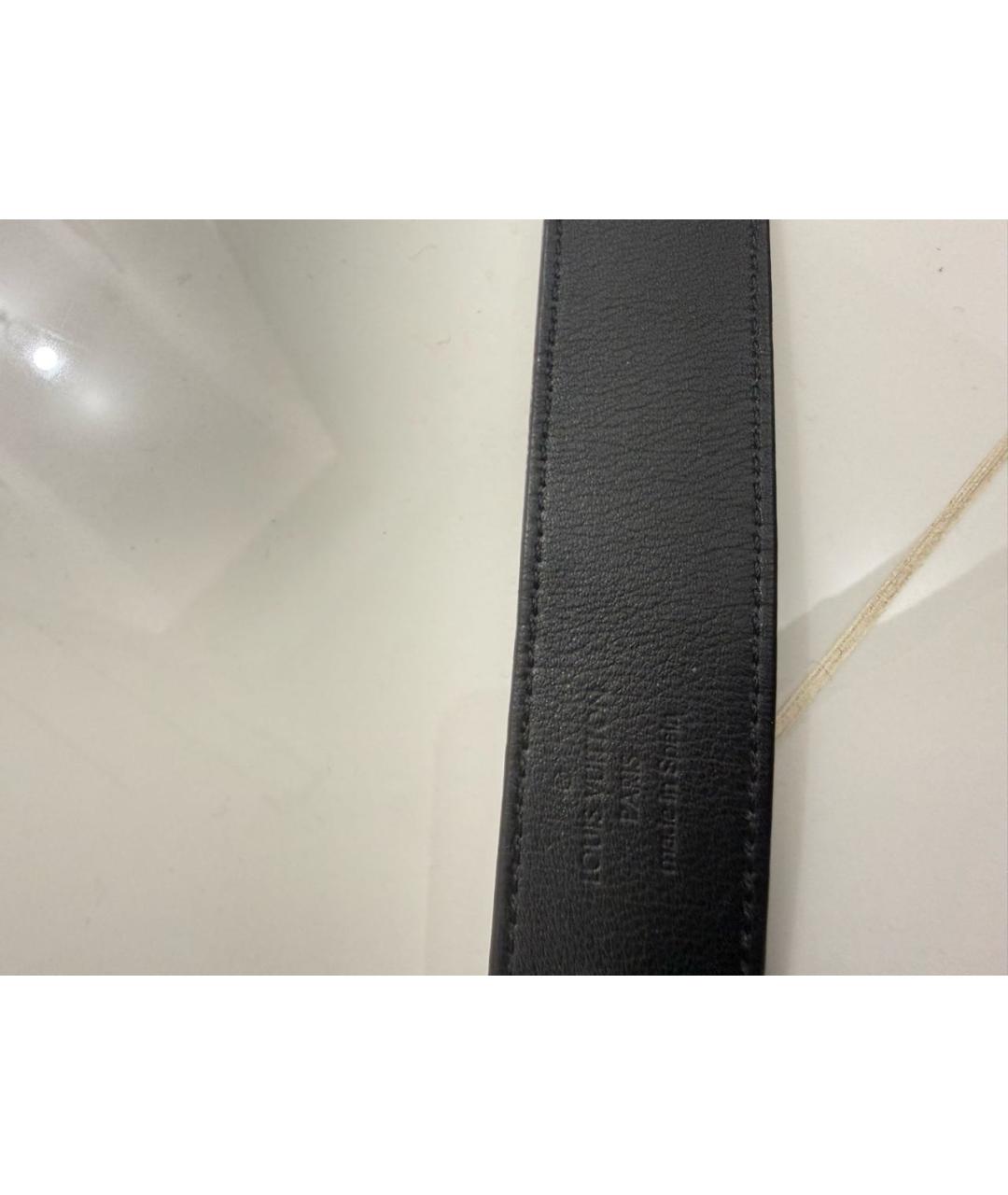 LOUIS VUITTON Черный ремень из лакированной кожи, фото 4