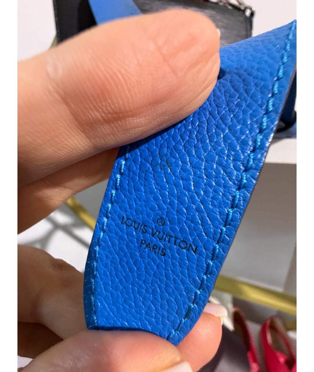LOUIS VUITTON Черная кожаная сумка через плечо, фото 3