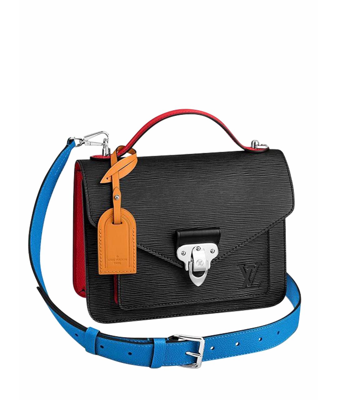 LOUIS VUITTON Черная кожаная сумка через плечо, фото 9