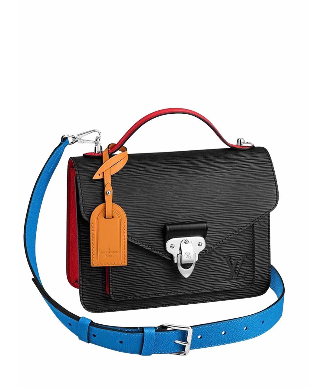 LOUIS VUITTON Черная кожаная сумка через плечо, фото 1
