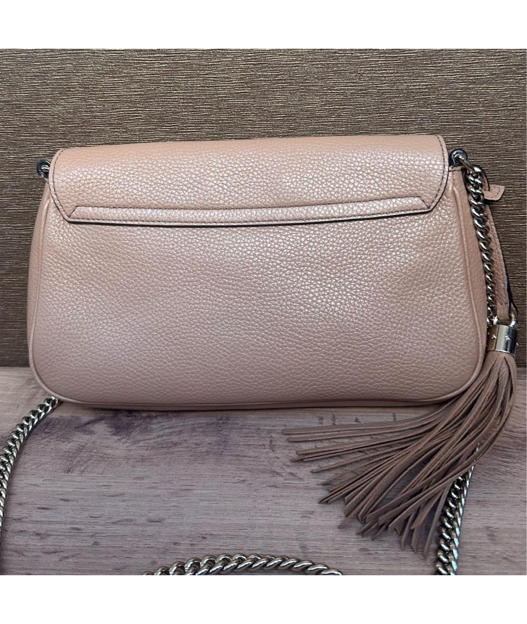 GUCCI Коричневая кожаная сумка через плечо, фото 2
