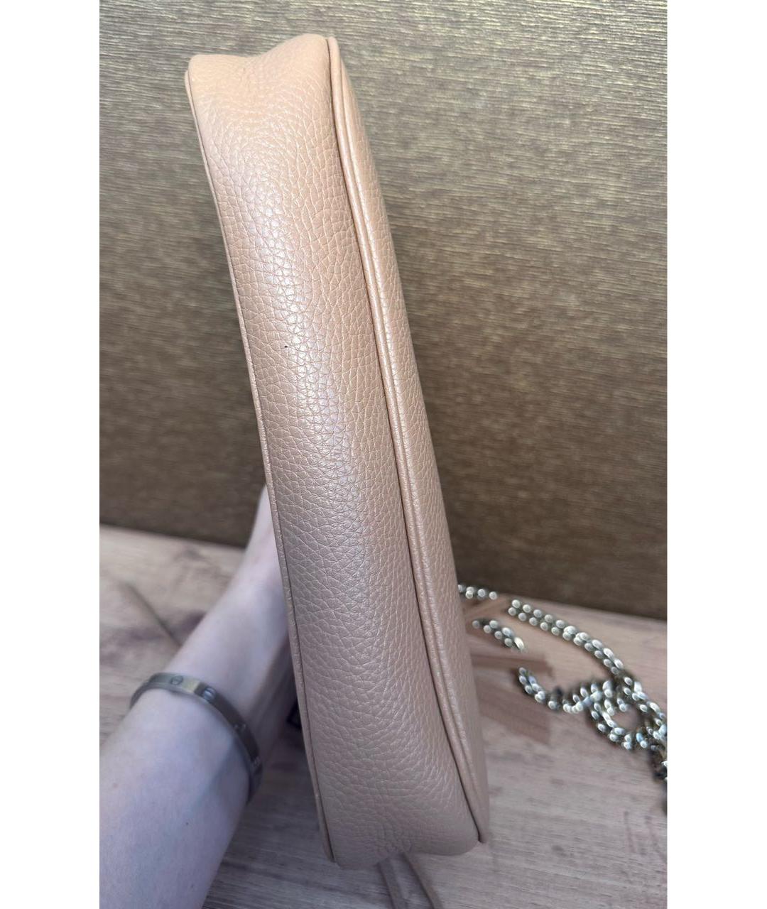 GUCCI Коричневая кожаная сумка через плечо, фото 3