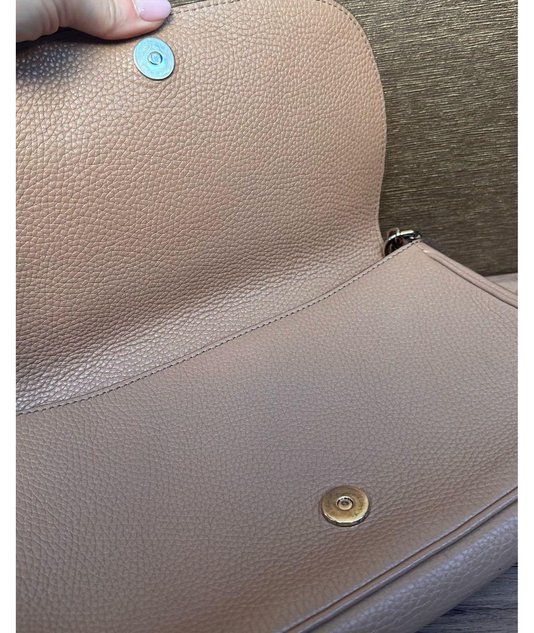 GUCCI Коричневая кожаная сумка через плечо, фото 8