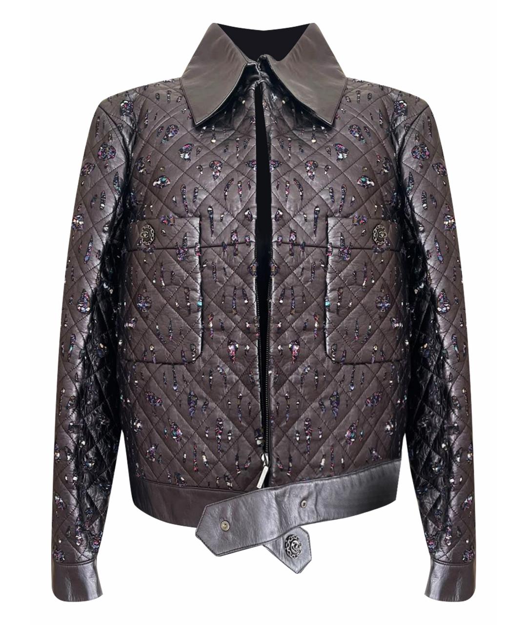 CHANEL Черная кожаная куртка, фото 1