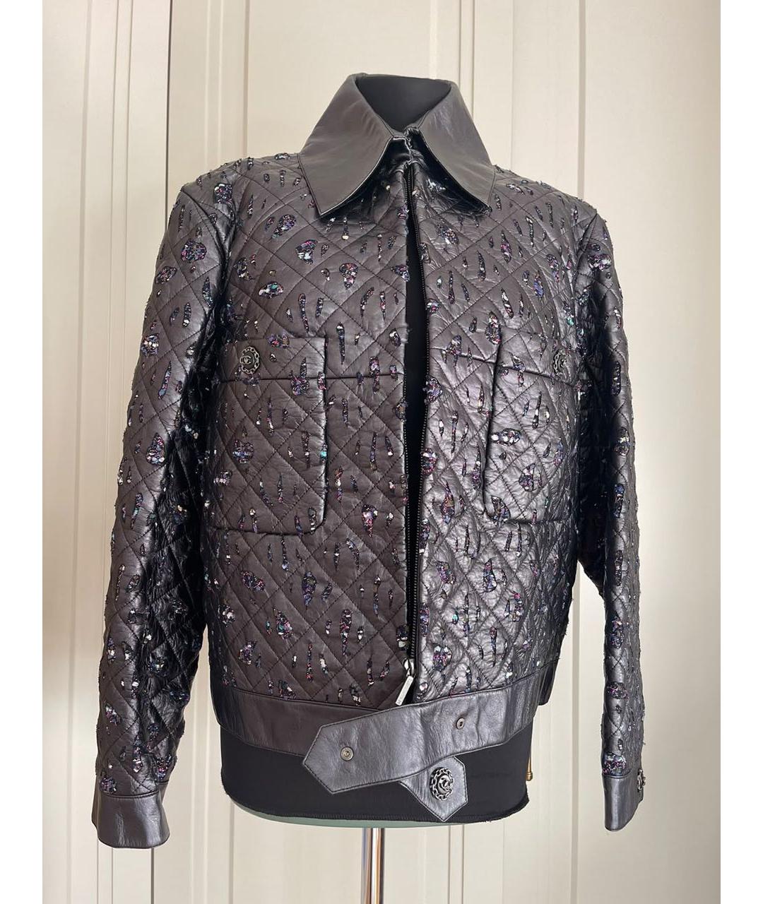 CHANEL Черная кожаная куртка, фото 9