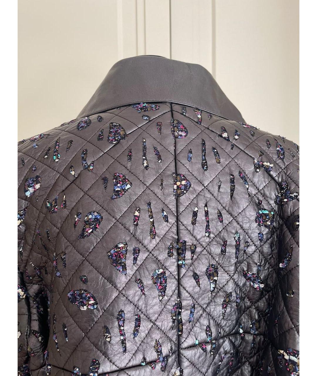 CHANEL Черная кожаная куртка, фото 2