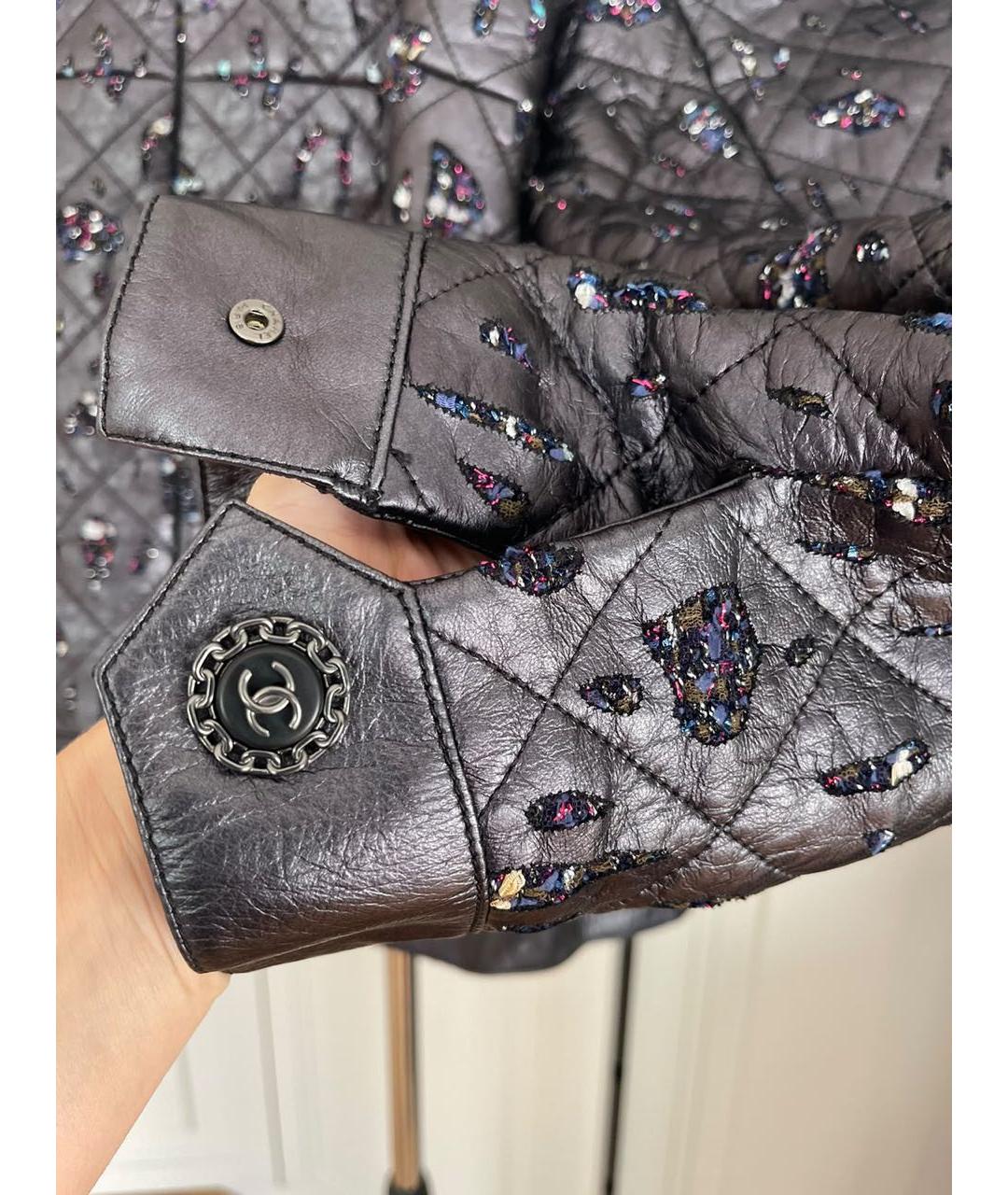 CHANEL Черная кожаная куртка, фото 5