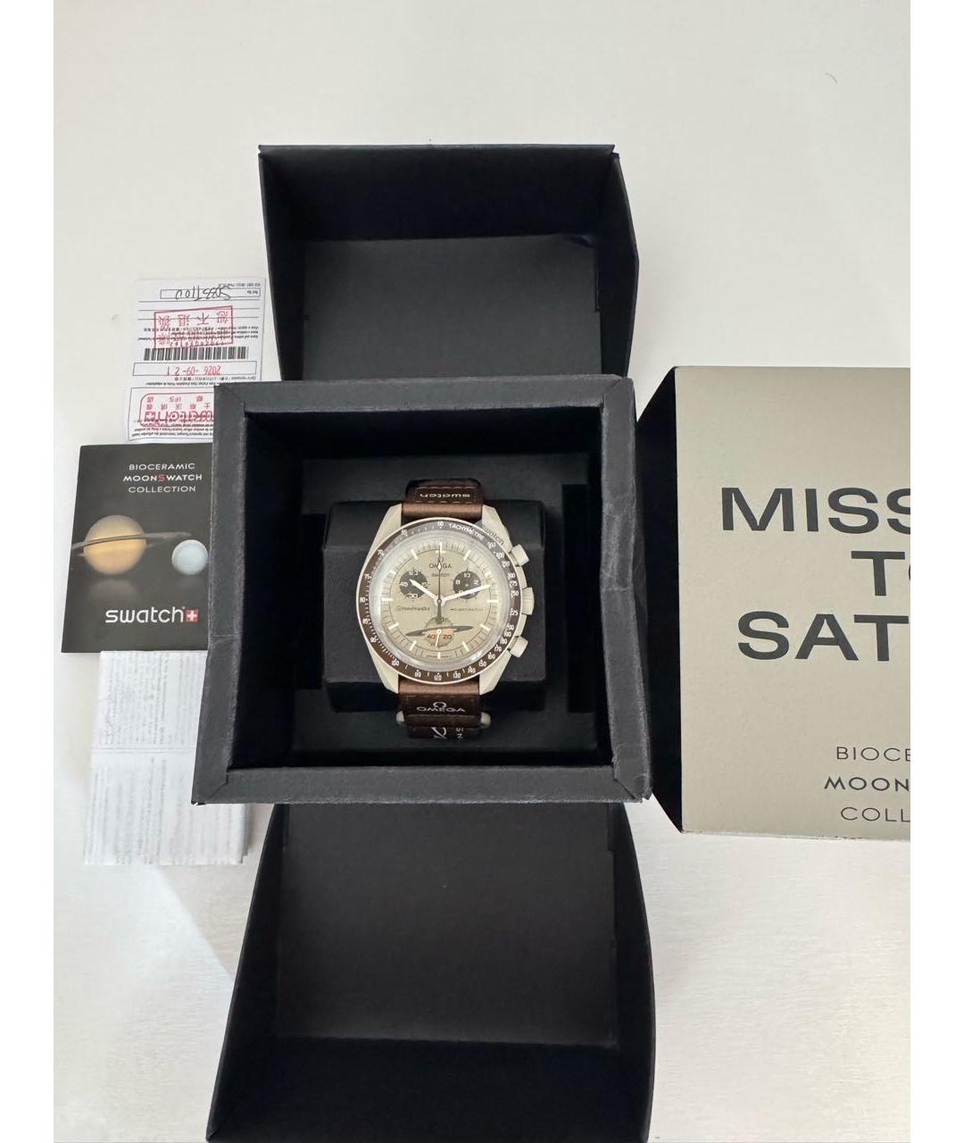 Swatch Бежевые керамические часы, фото 4