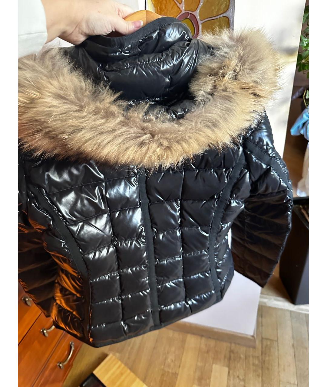 MONCLER Черный пуховик, фото 2