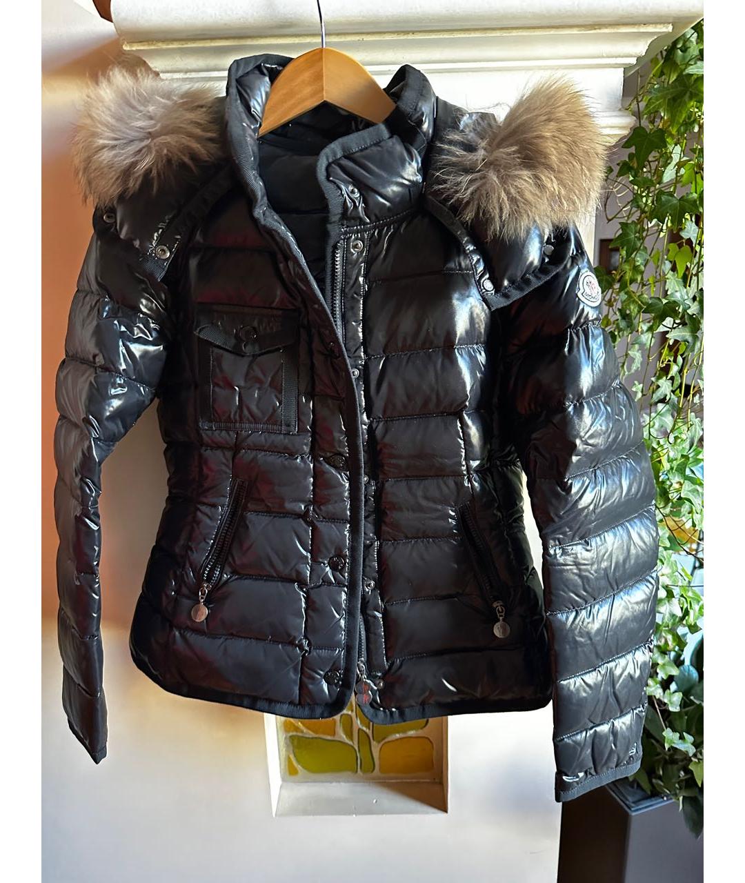MONCLER Черный пуховик, фото 7