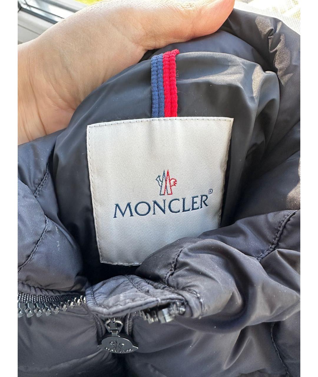 MONCLER Черный пуховик, фото 6