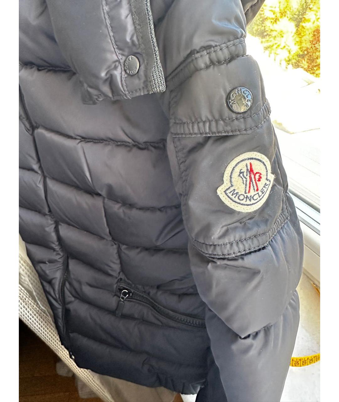 MONCLER Черный пуховик, фото 3