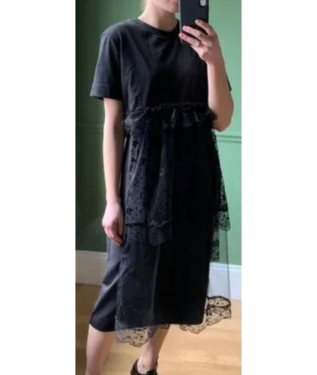 SIMONE ROCHA Черное хлопковое повседневное платье, фото 5