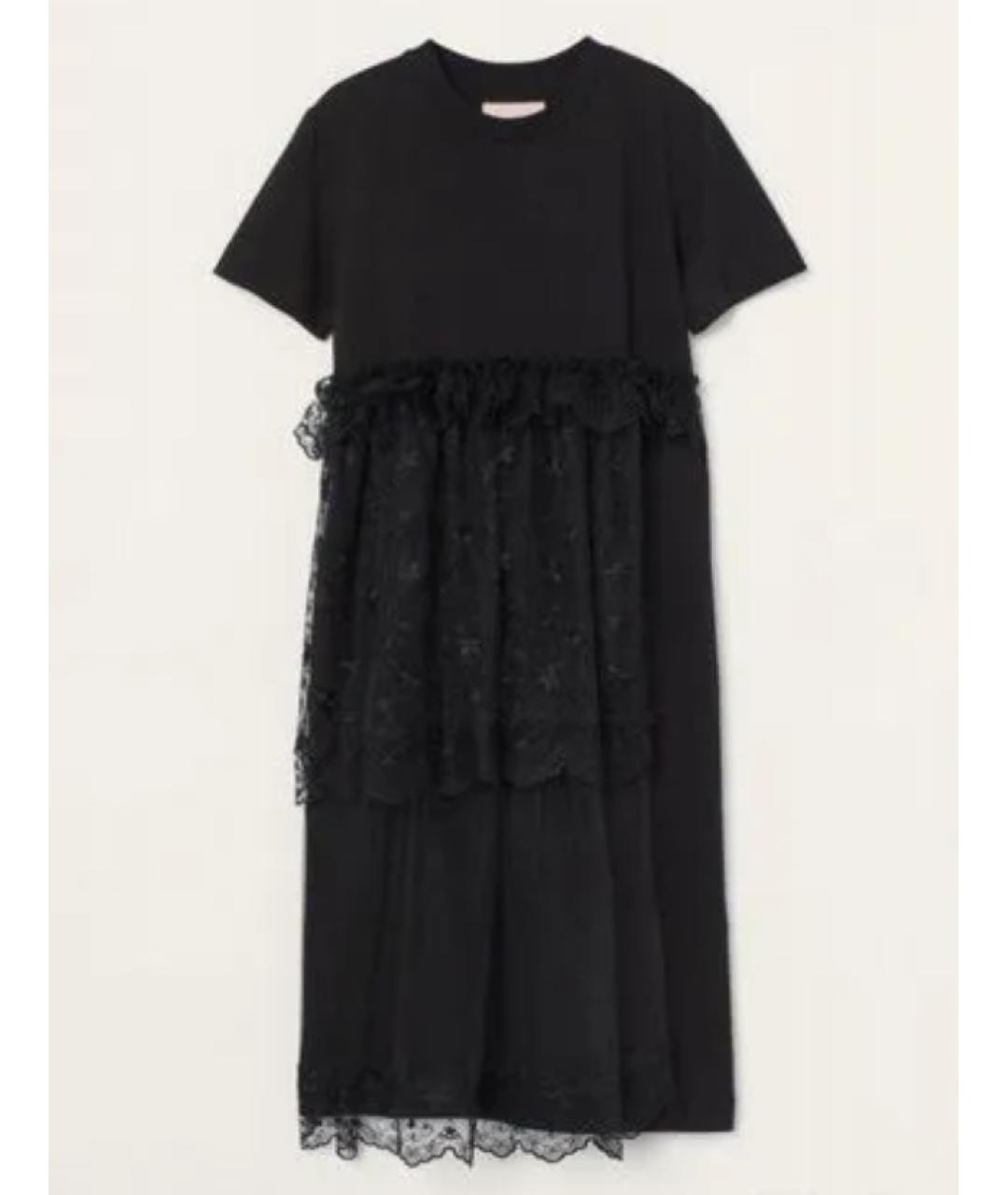 SIMONE ROCHA Черное хлопковое повседневное платье, фото 8