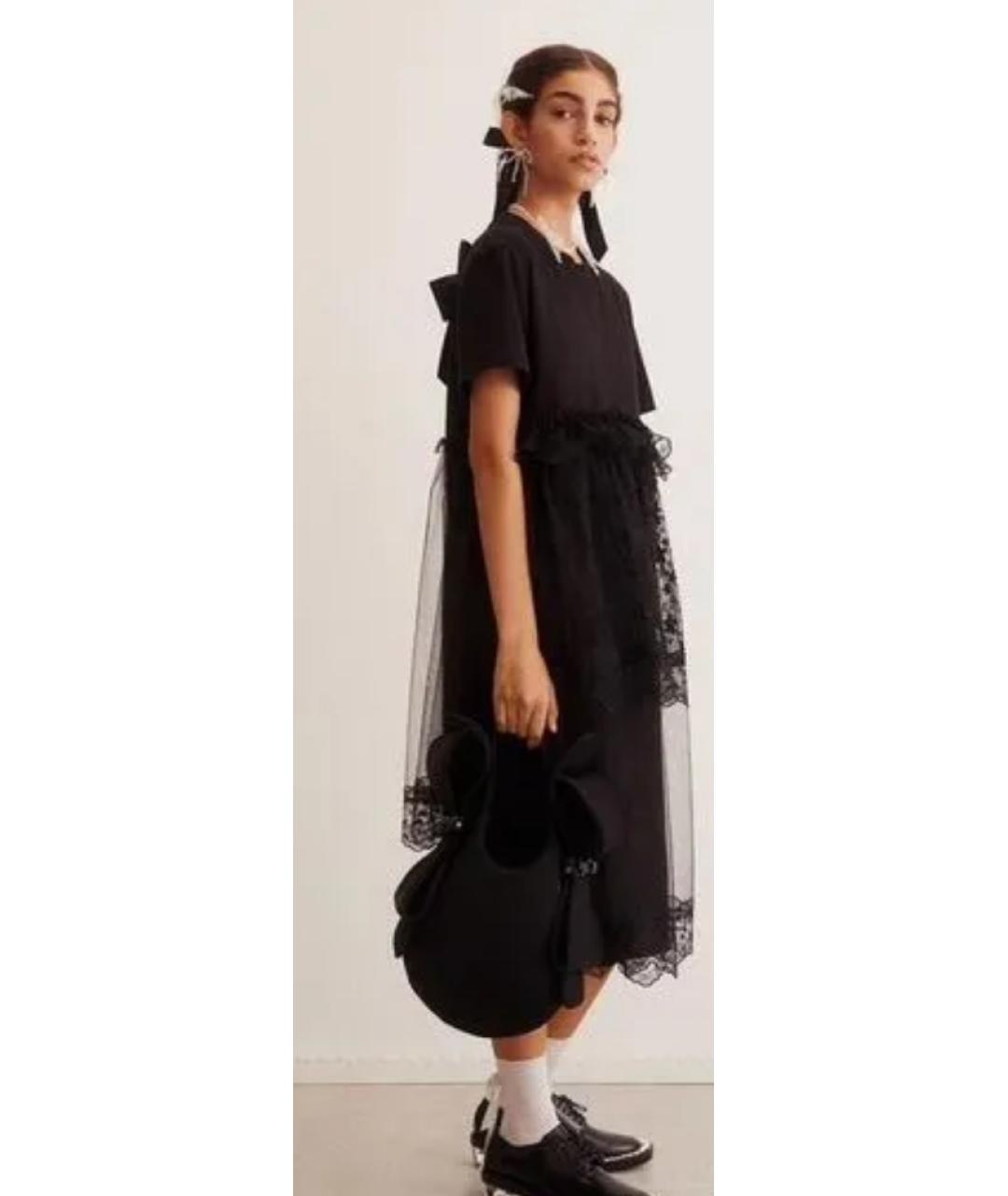 SIMONE ROCHA Черное хлопковое повседневное платье, фото 2